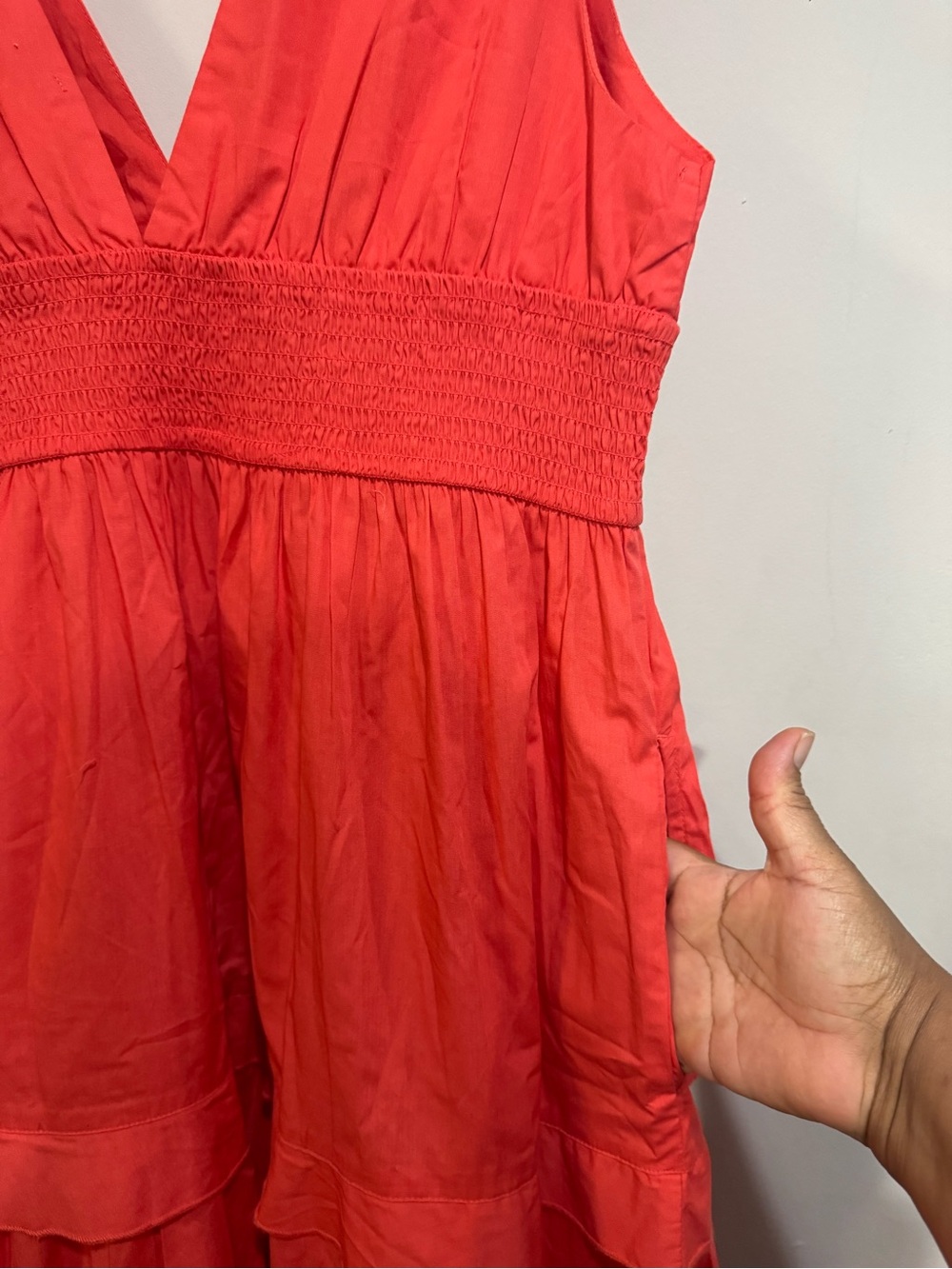 Abercrombie & Fitch Bright Orange Sleeveless Maxi Dress - Picture 5 of 11